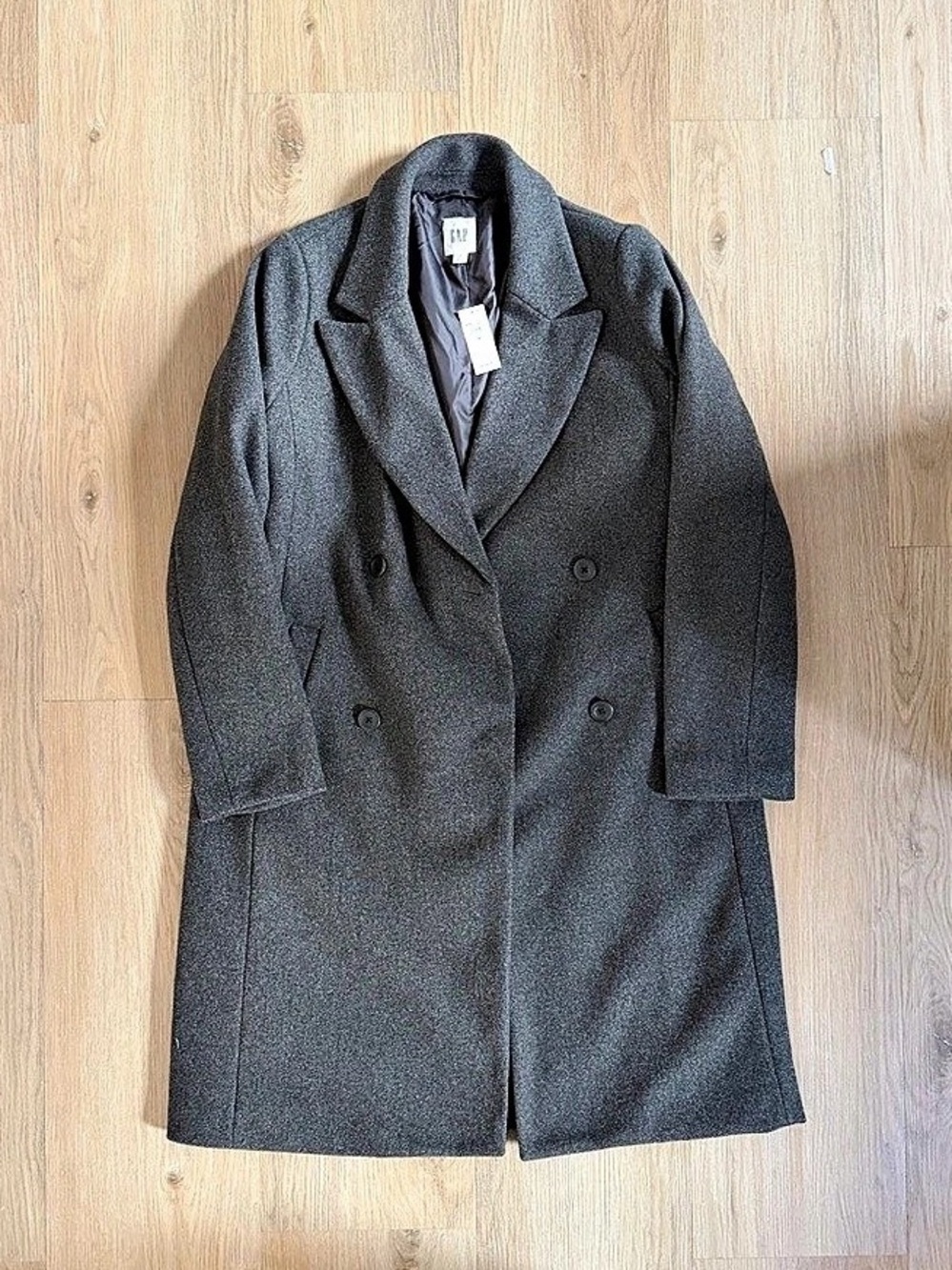 GAP Women's Wool Blend Pea Coat Gray Size Medium NWT